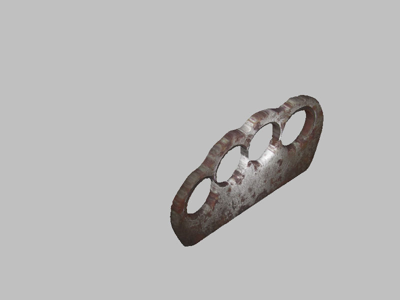 Realistic brass knuckles Low-poly 3D model_4