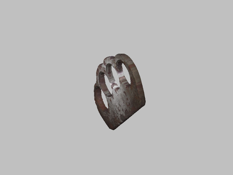 Realistic brass knuckles Low-poly 3D model_3