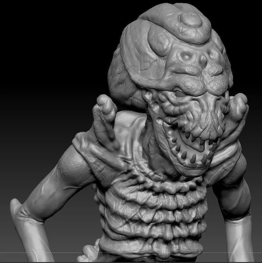 Pumpkinhead alien creature Free 3D print model