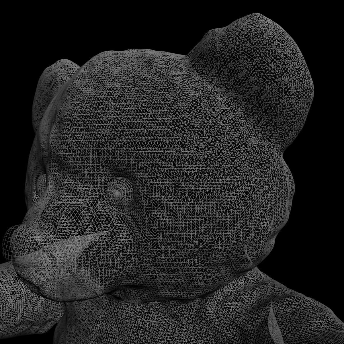 Teddy Bear on chair 3D model_4