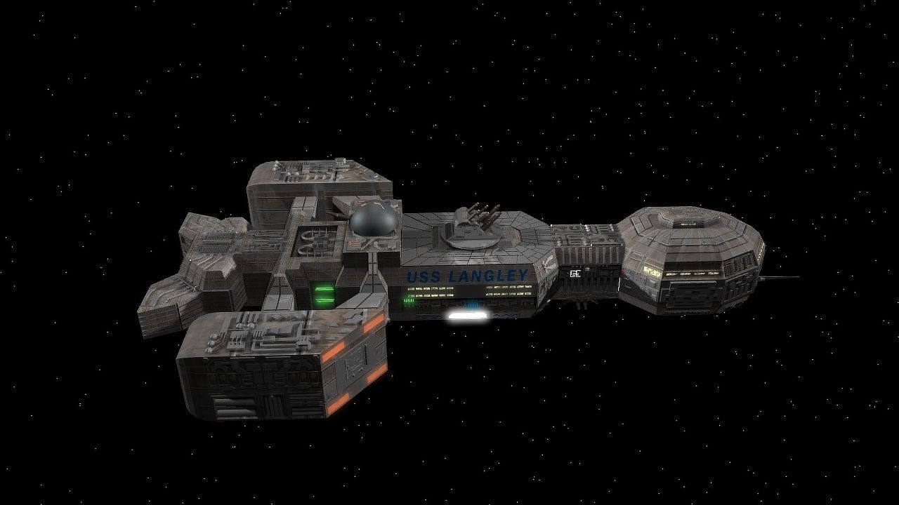USS Langley Gunship 3D model_2