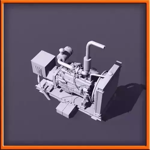 Diesel generator Low-poly 3D model