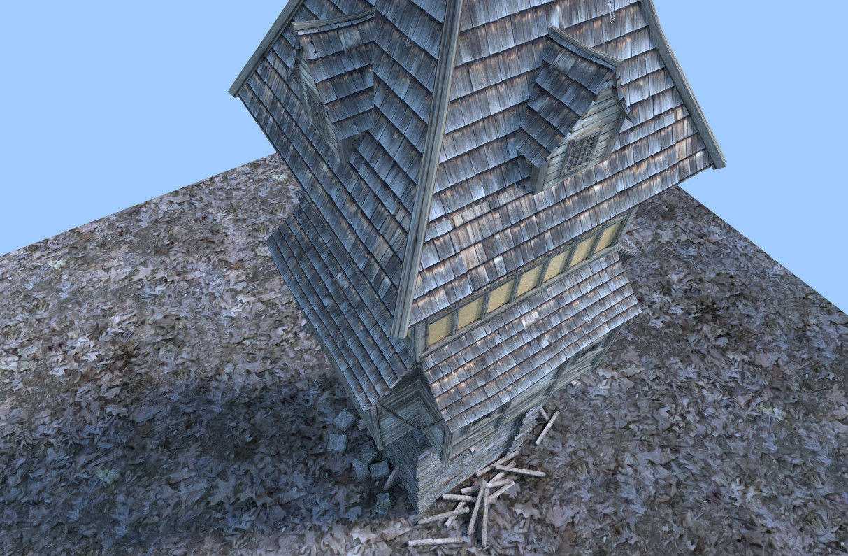 tower stone with door 3D model_7