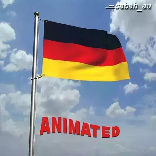 Animated Germany Flag 3D model