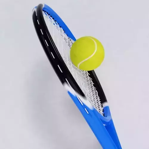 Tennis Racket and Ball 01