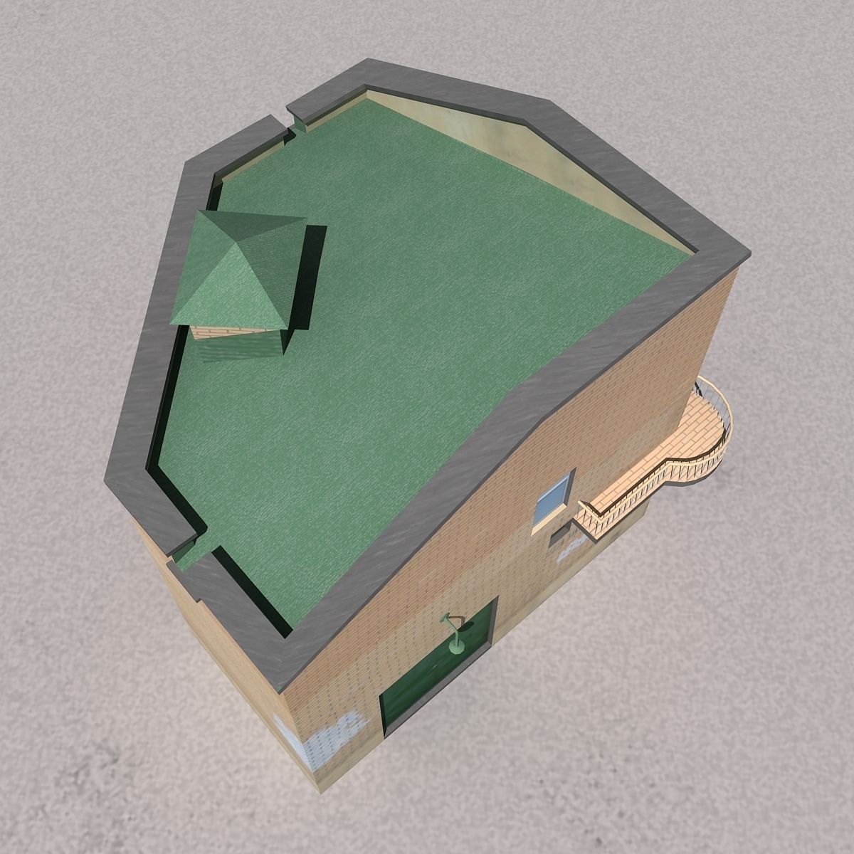 Building Lowpoly Low-poly 3D model_14