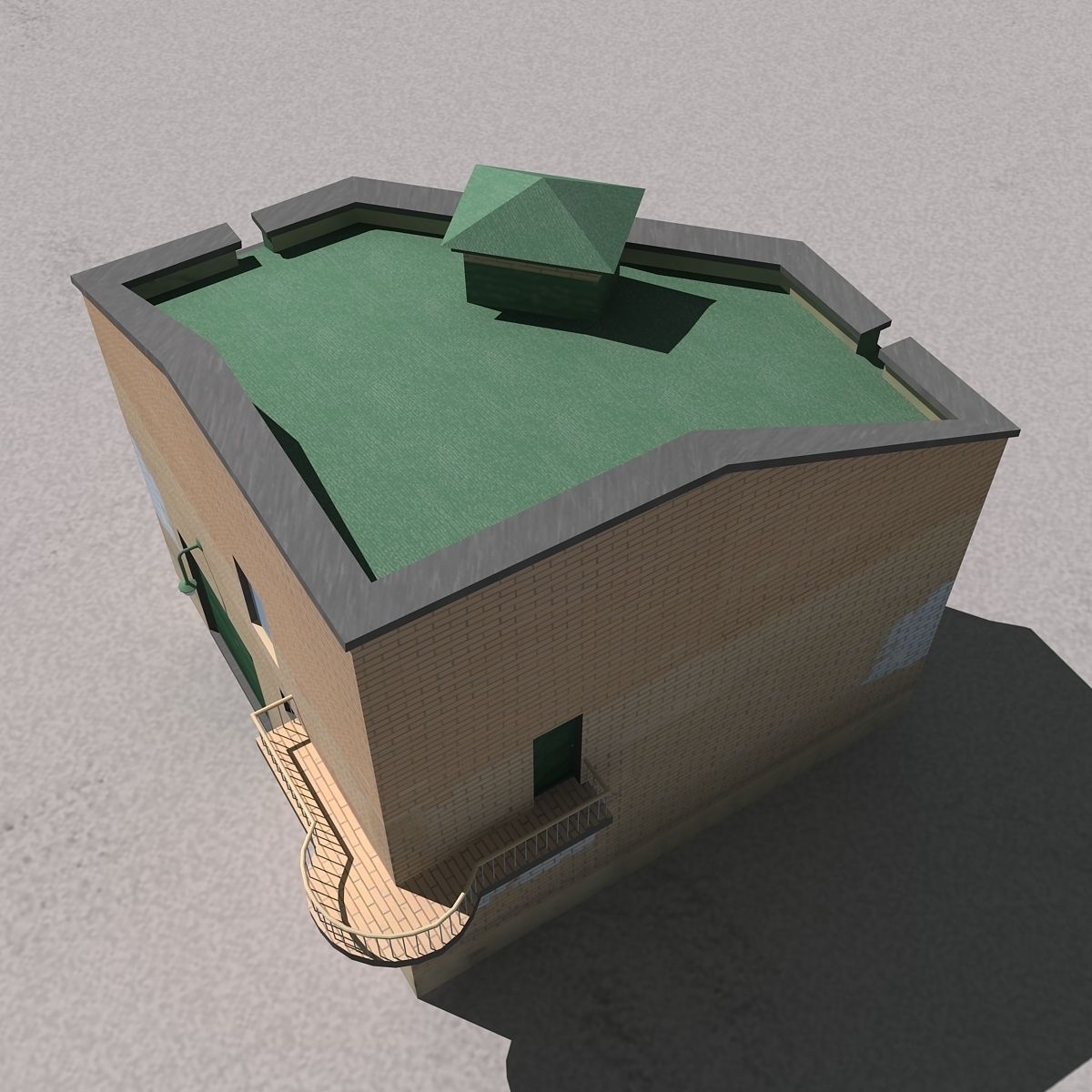 Building Lowpoly Low-poly 3D model_7