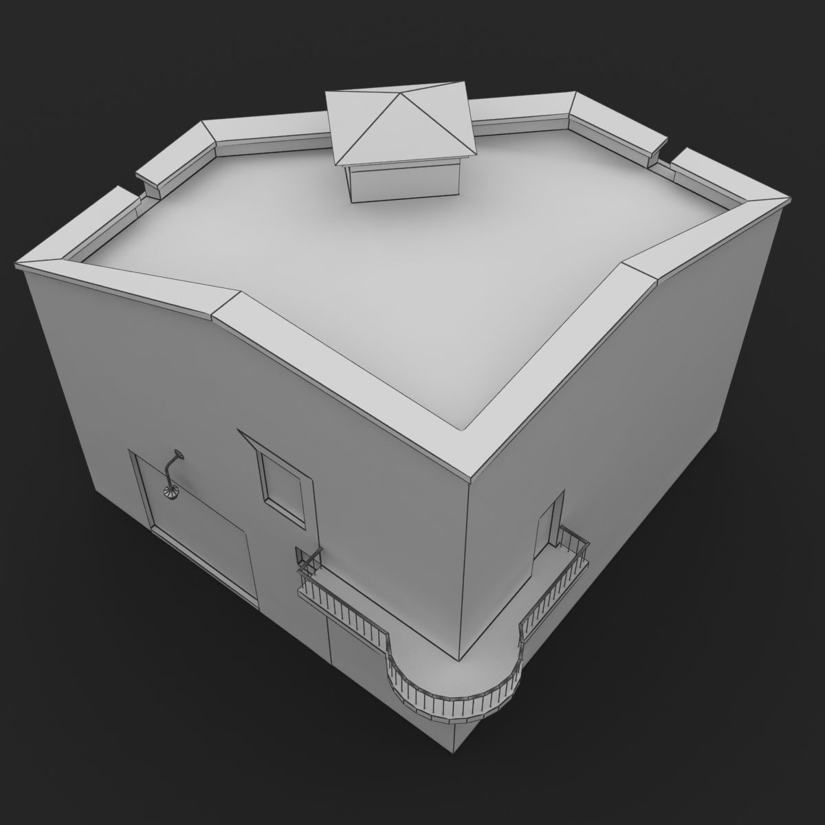 Building Lowpoly Low-poly 3D model_13