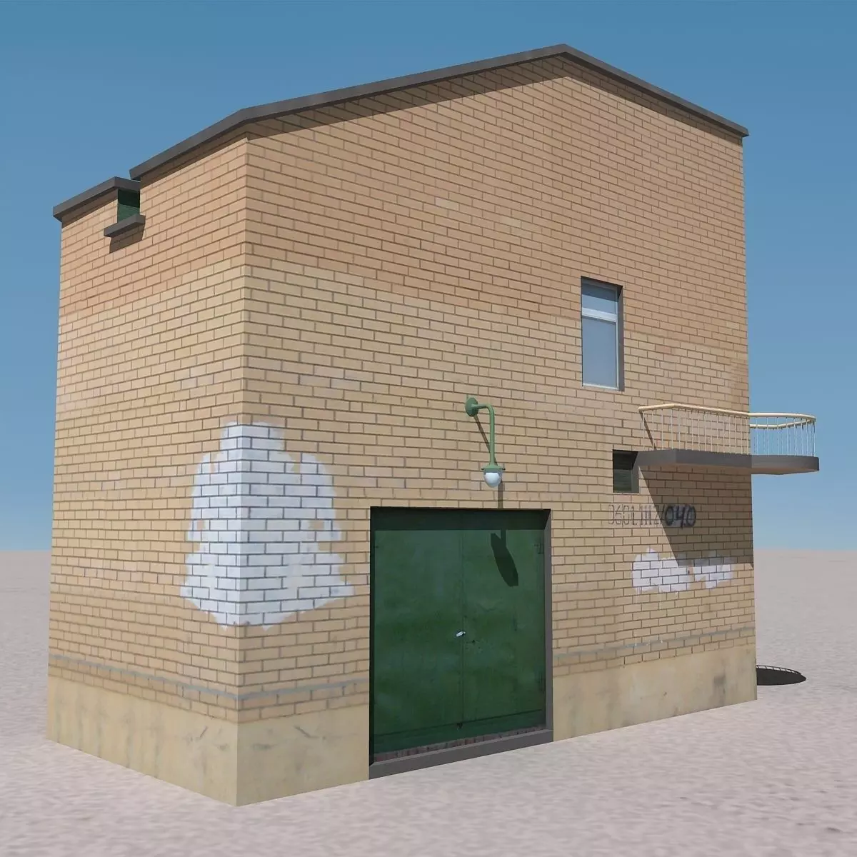 Building Lowpoly Low-poly 3D model_0