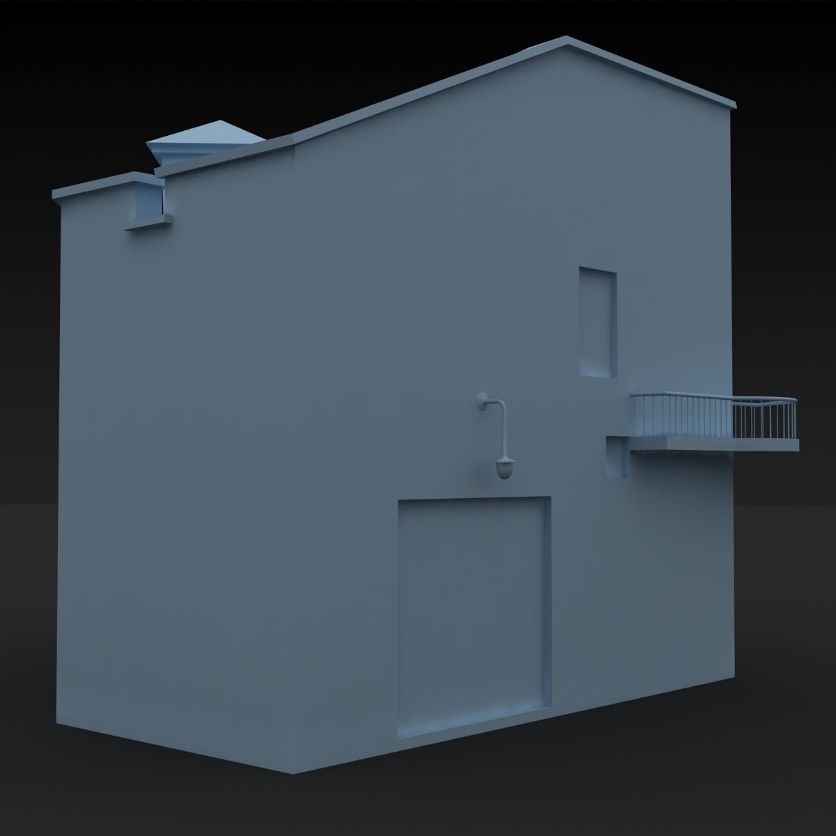 Building Lowpoly Low-poly 3D model_10