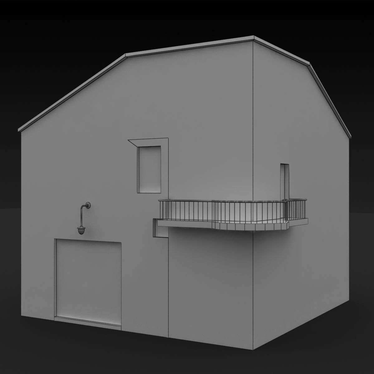 Building Lowpoly Low-poly 3D model_15