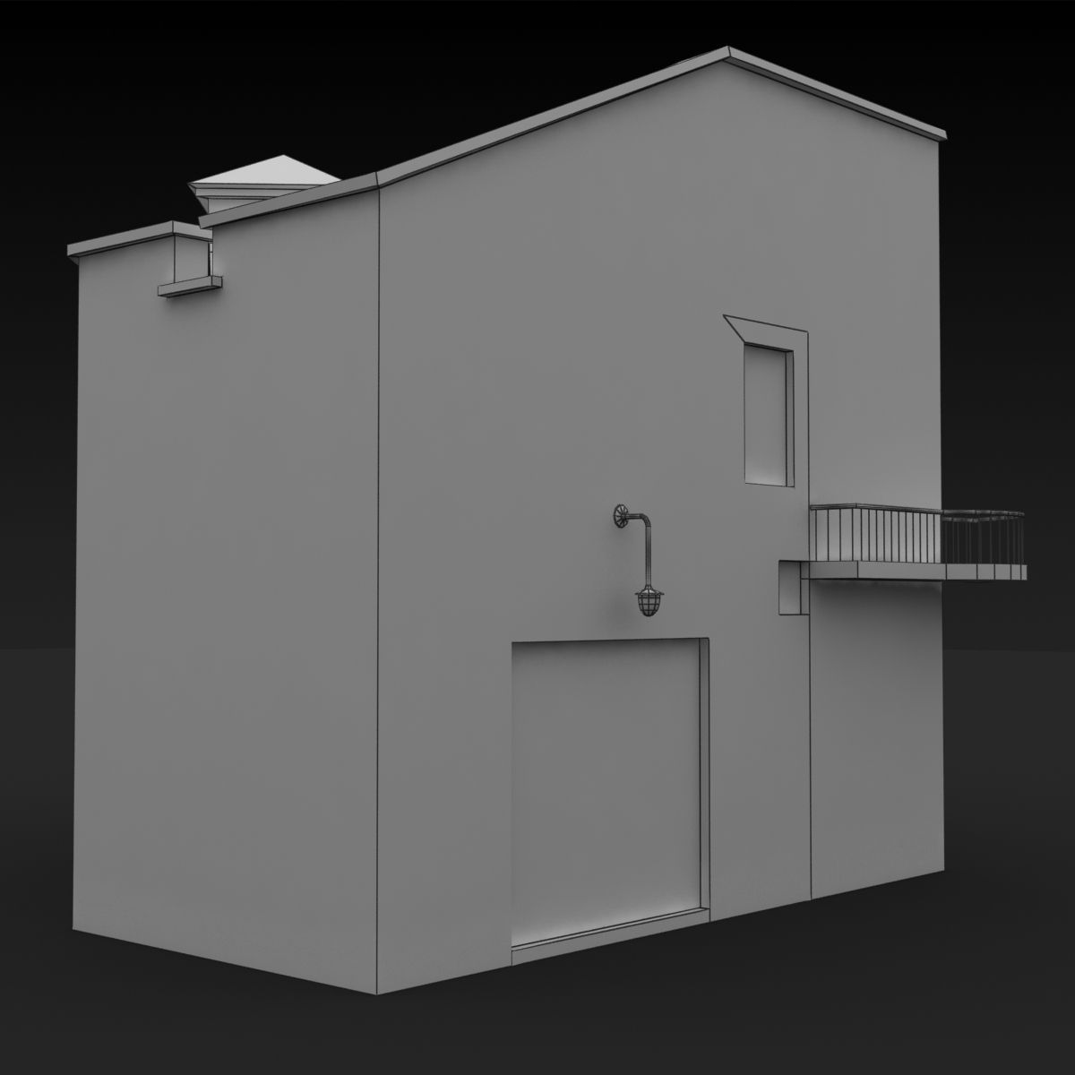 Building Lowpoly Low-poly 3D model_9