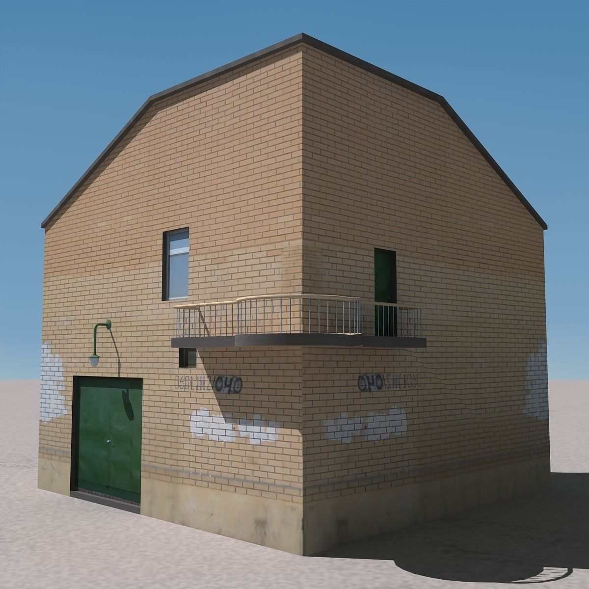 Building Lowpoly Low-poly 3D model_6