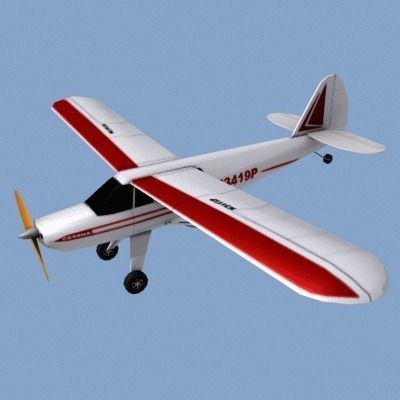 Plane1 airplane flying on sky 3D model