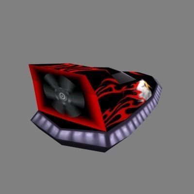 HoverCraft1 shoe with eagle 3D model_2