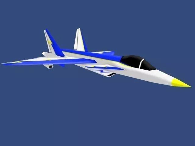 MSF fighter jet flying in sky 3D model_0