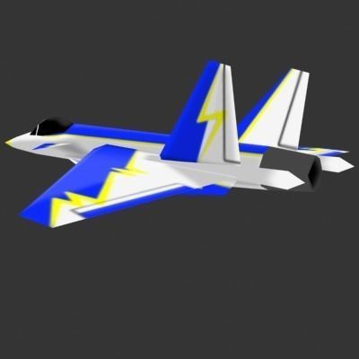 MSF fighter jet flying in sky 3D model_4