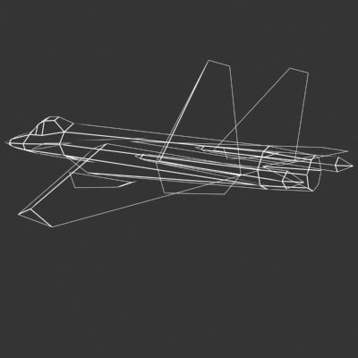 MSF fighter jet flying in sky 3D model_3