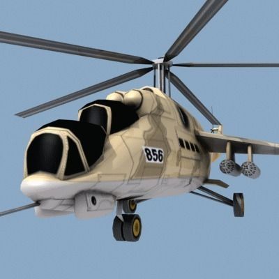 mi24 russian military helicopter 3D model_7