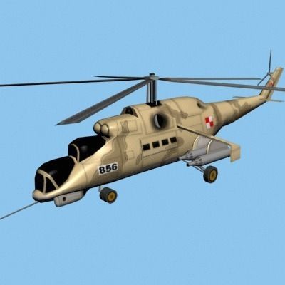mi24 russian military helicopter 3D model_6