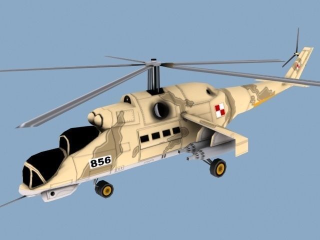 mi24 russian military helicopter 3D model_1