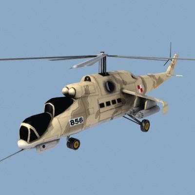 mi24 russian military helicopter 3D model_5