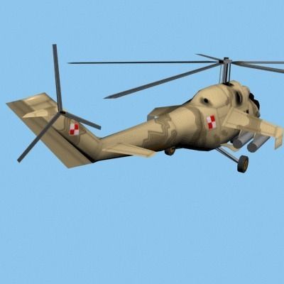 mi24 russian military helicopter 3D model_3