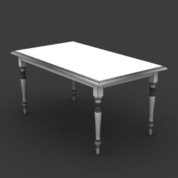 Woden Table 08 3D model_7