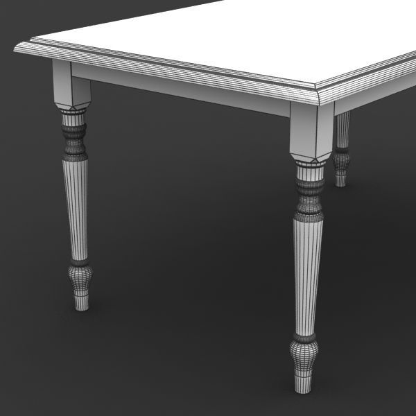 Woden Table 08 3D model_8