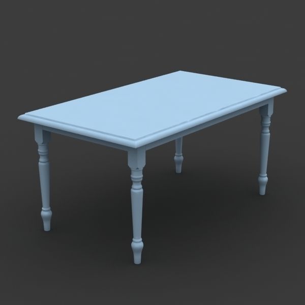 Woden Table 08 3D model_5