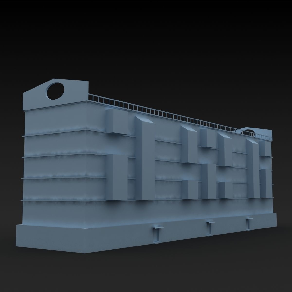 Building Lowpoly apartment - apartment Low-poly 3D model_12