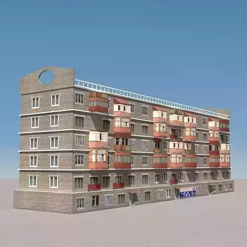 Building Lowpoly apartment - apartment