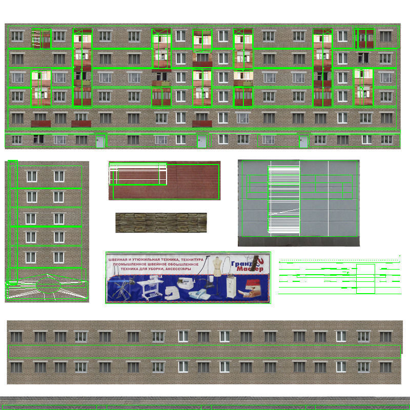 Building Lowpoly apartment - apartment Low-poly 3D model_11