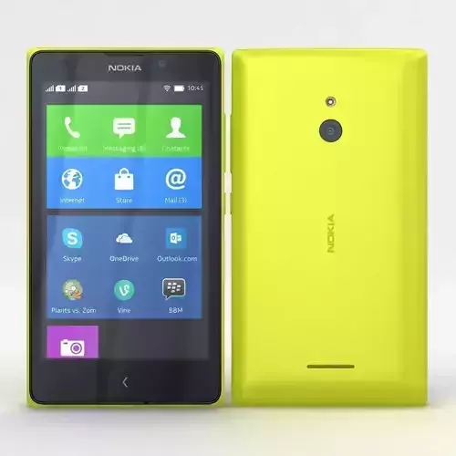 Nokia XL and XL Dual Yellow 3D model