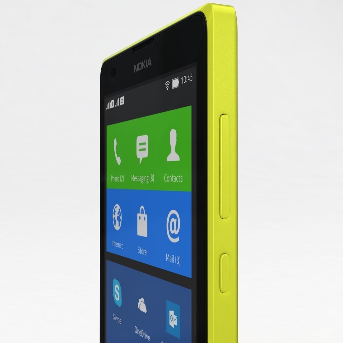 Nokia XL and XL Dual Yellow 3D model_15