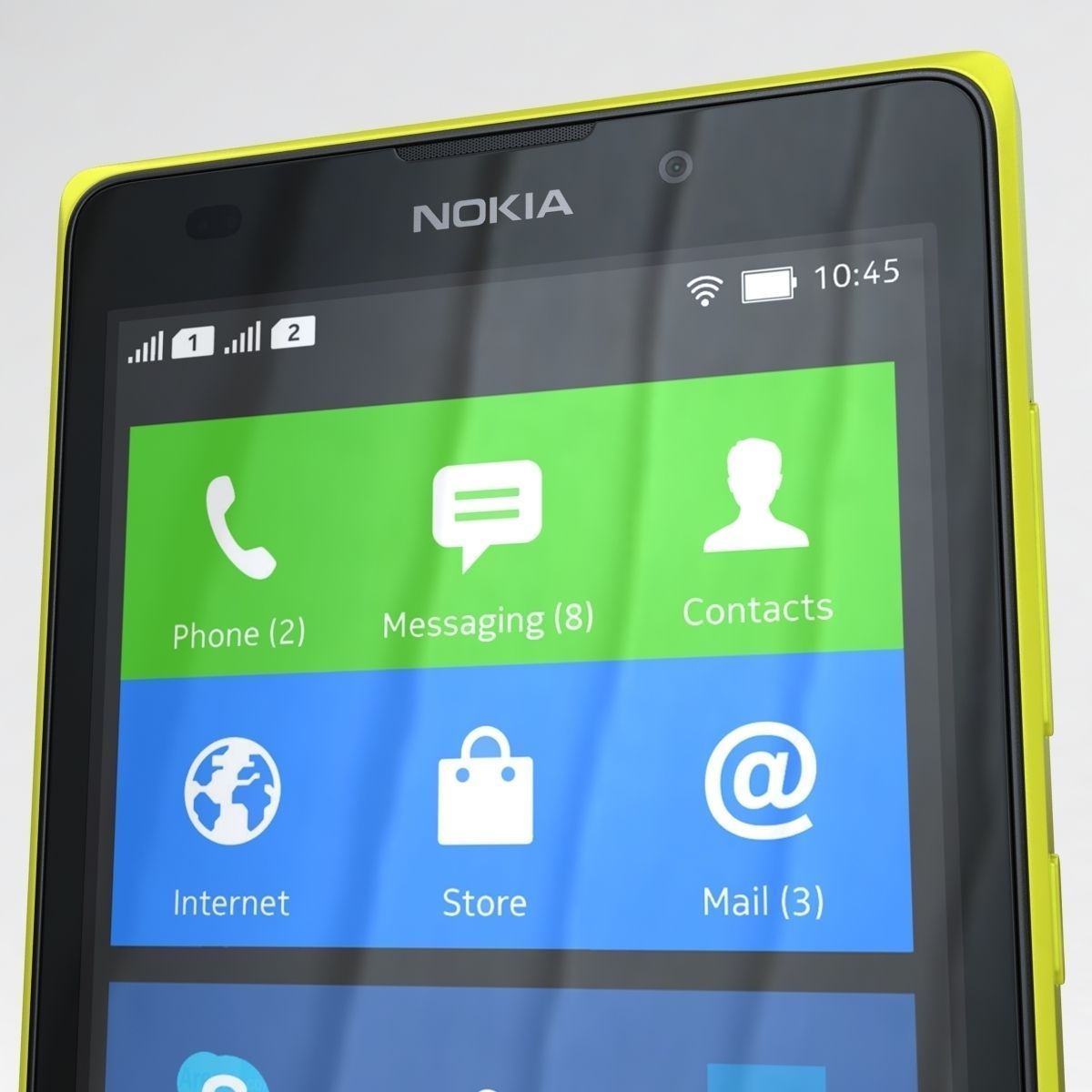 Nokia XL and XL Dual Yellow 3D model_21