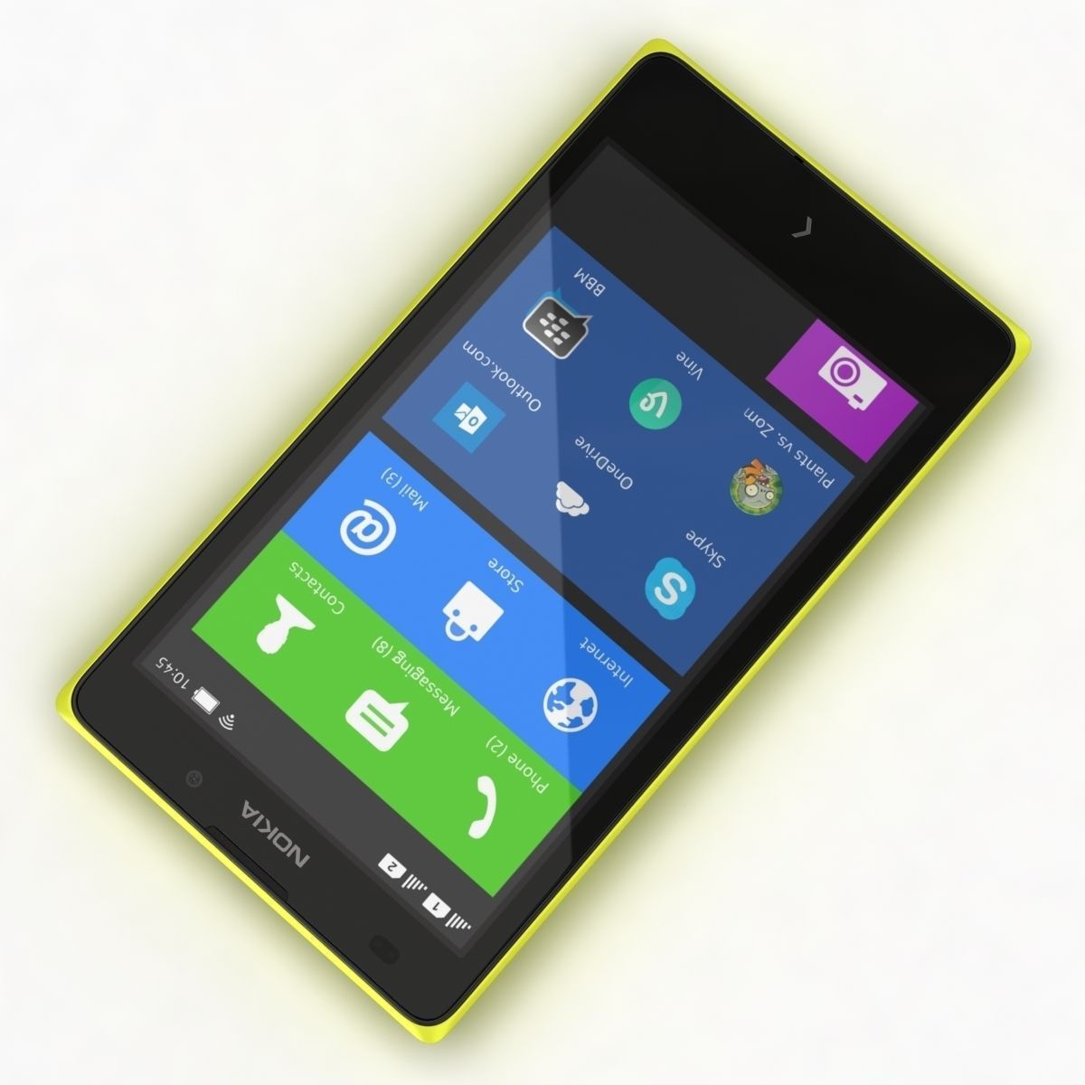 Nokia XL and XL Dual Yellow 3D model_6