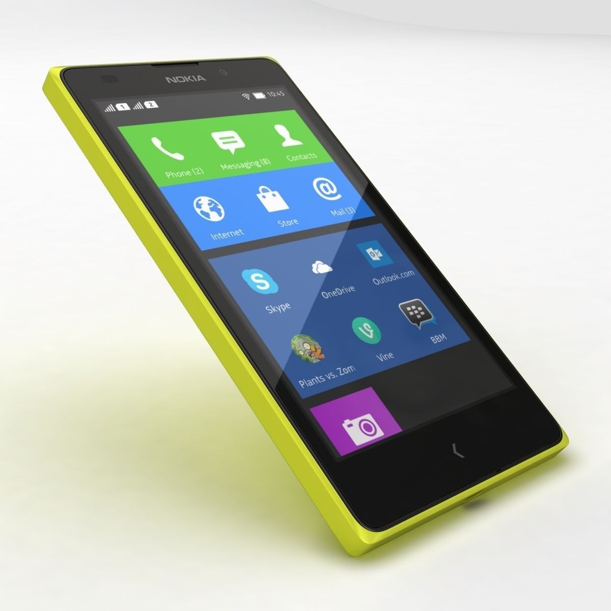 Nokia XL and XL Dual Yellow 3D model_17