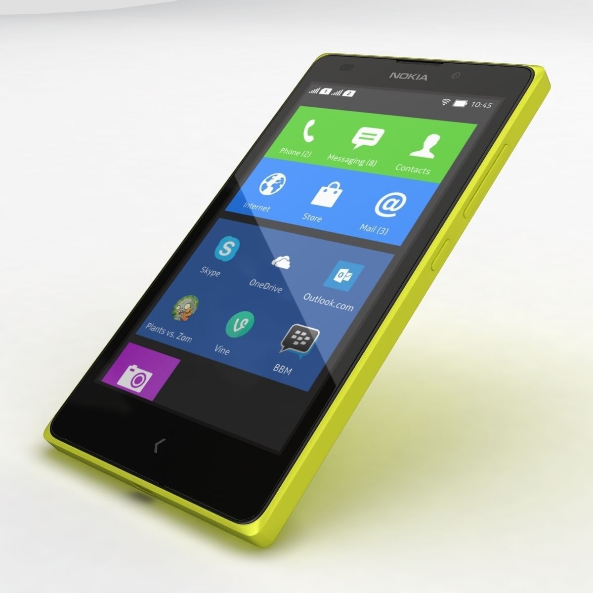 Nokia XL and XL Dual Yellow 3D model_18