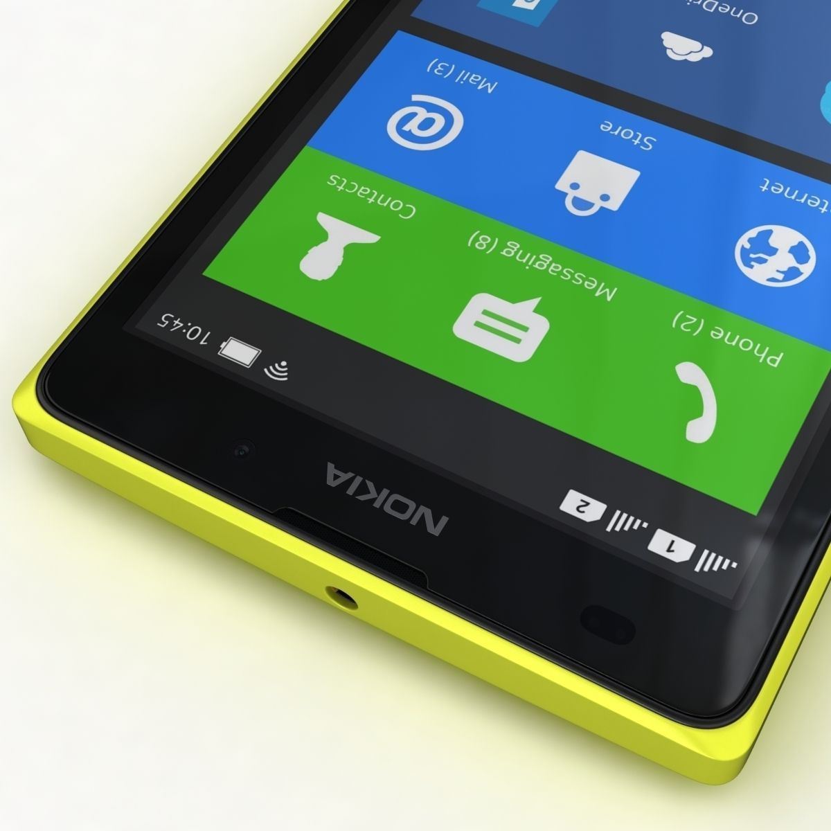 Nokia XL and XL Dual Yellow 3D model_8