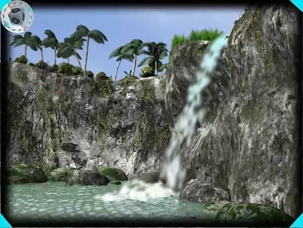 landscape waterfall 3D model