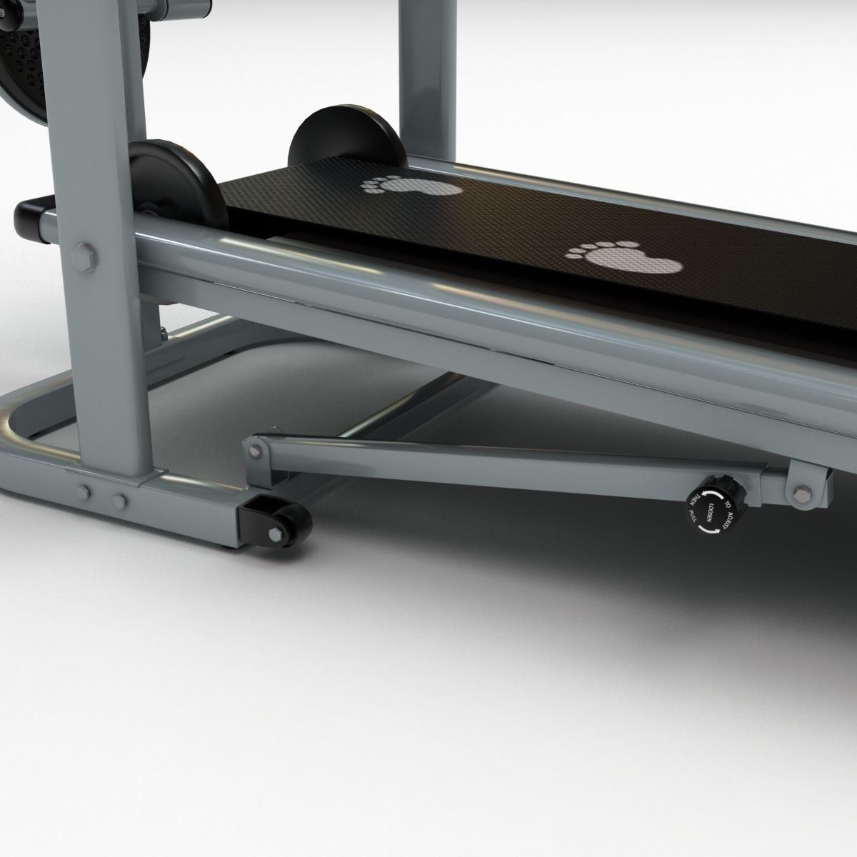 Treadmill tread machine with paws 3D model_11