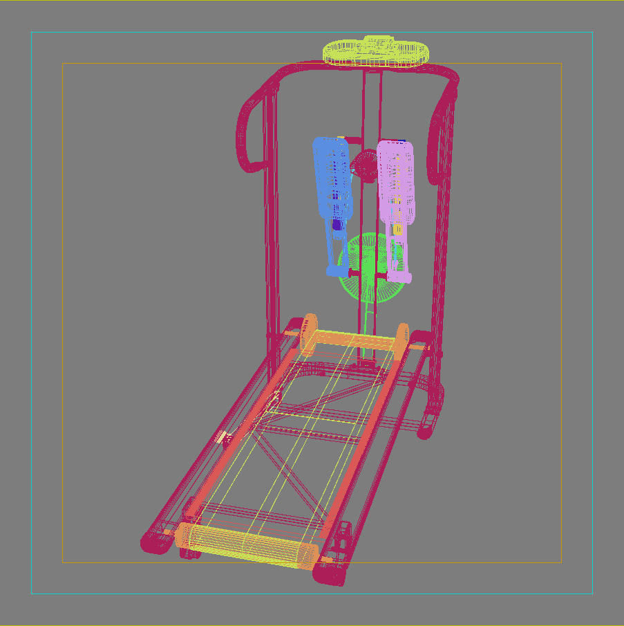 Treadmill tread machine with paws 3D model_19