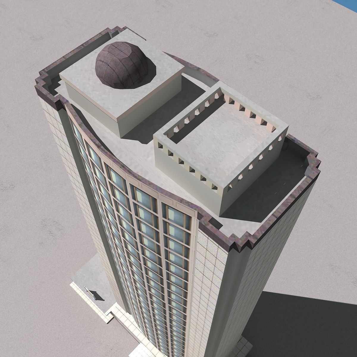 Building Lowpoly tall Low-poly 3D model_8