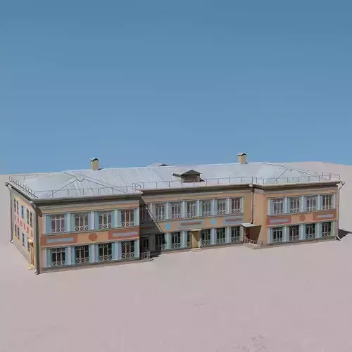 Building Lowpoly with metal roof
