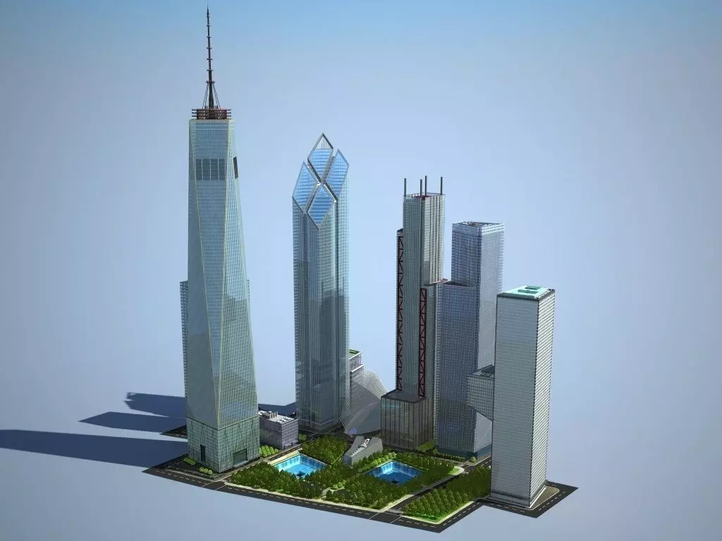 New World Trade Center Complex 3D model_0