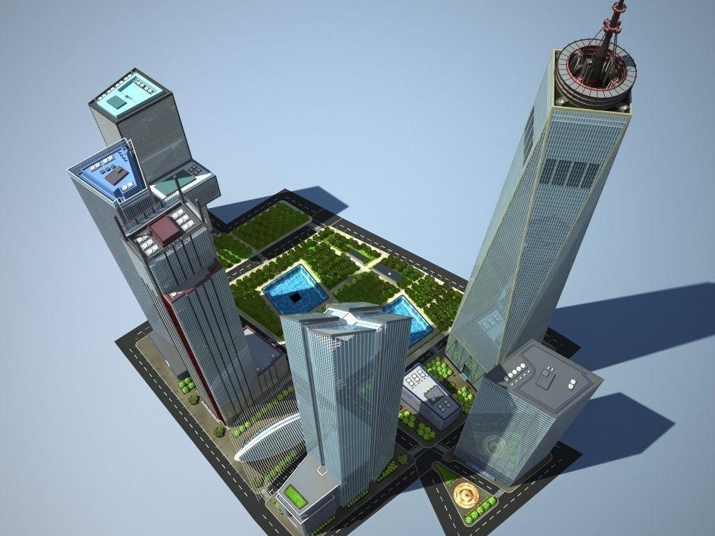 New World Trade Center Complex 3D model_1