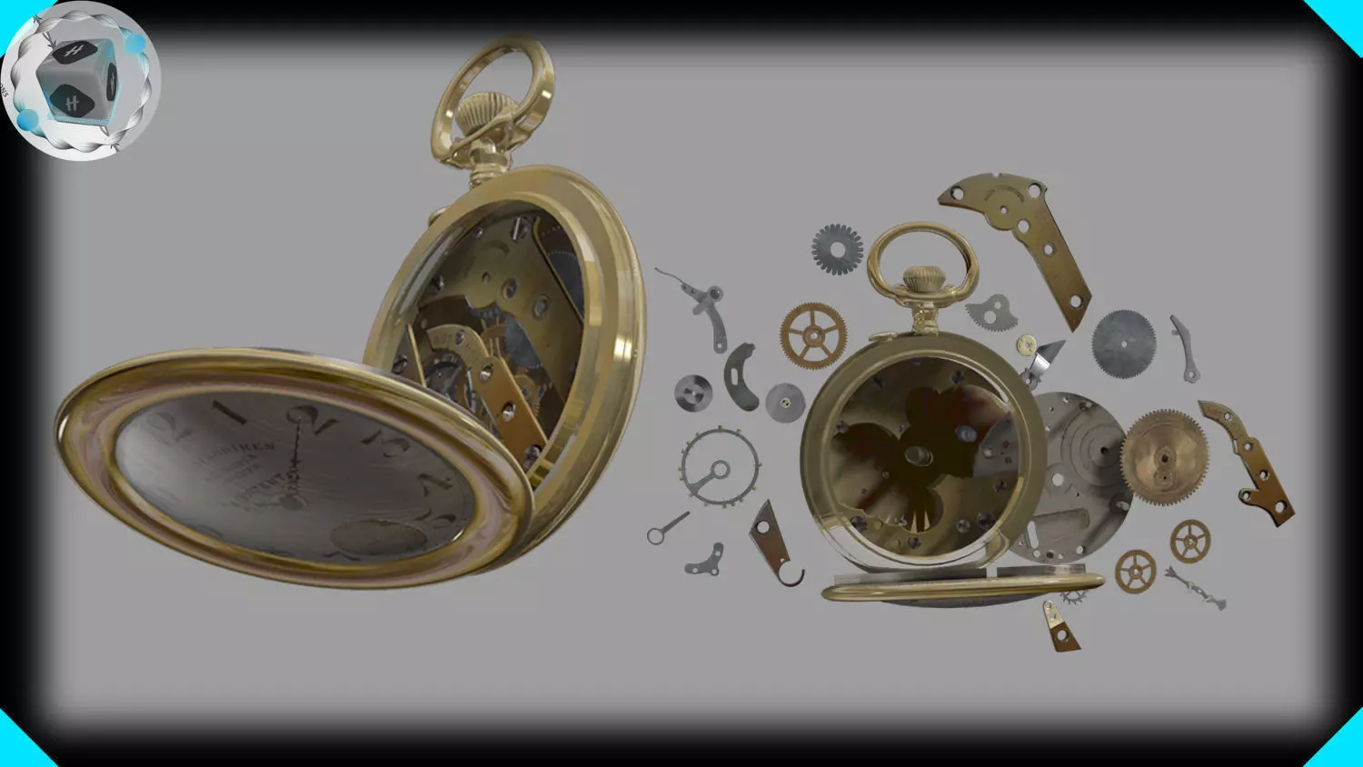 pocket watch 3D model