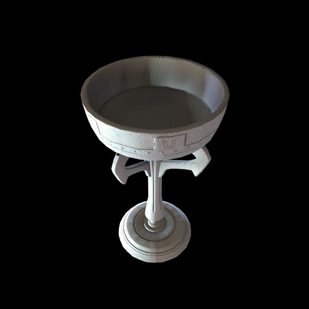 Old Goblet Low-poly 3D model_6
