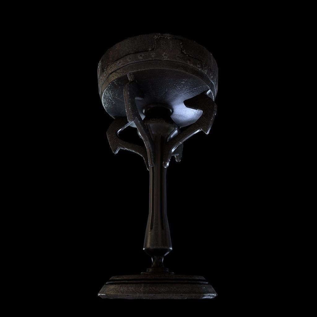Old Goblet Low-poly 3D model_4
